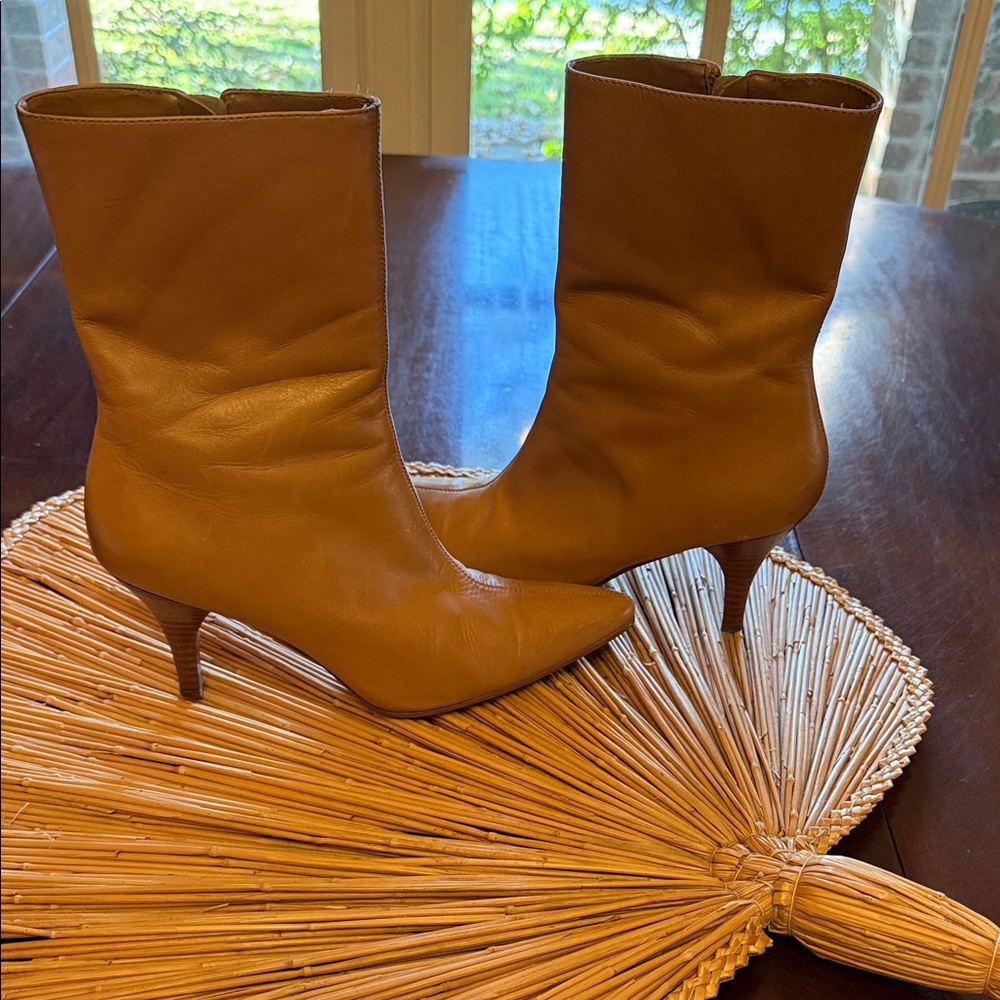Madeline Tan Heeled Boots